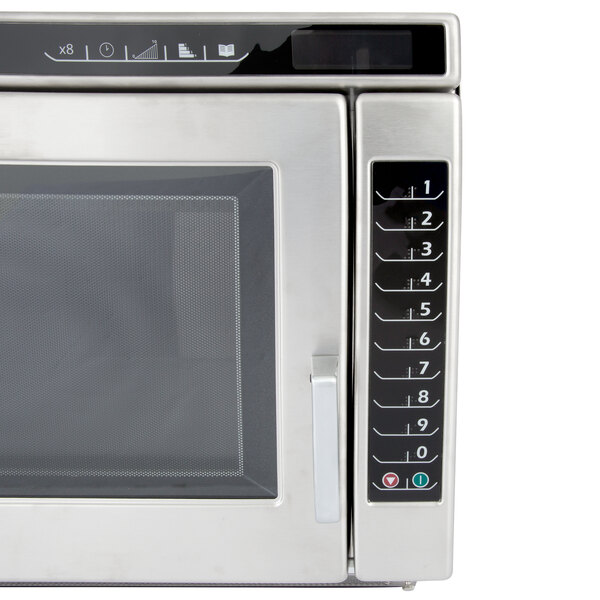 Amana HDC10Y15 Heavy-Duty Stainless Steel Compact Commercial Microwave with  Push Button Controls - 120V, 1000W