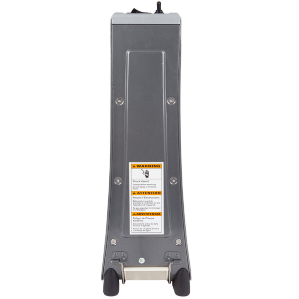 A gray and silver Hamilton Beach Single Spindle Drink Mixer.