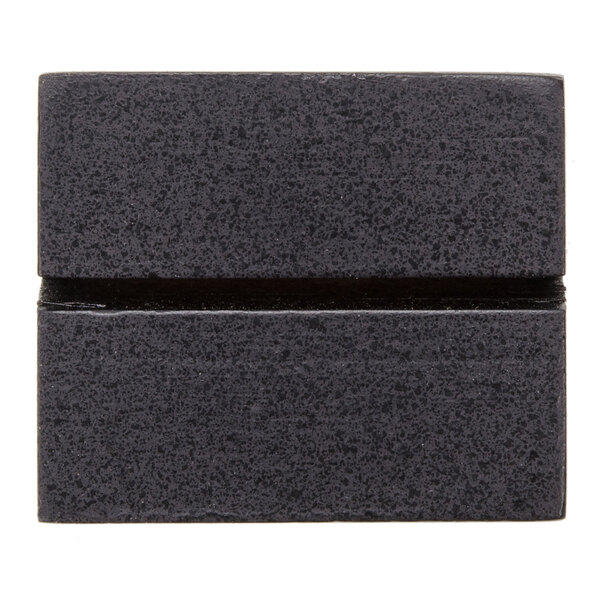 An American Metalcraft black rectangular bamboo card holder.