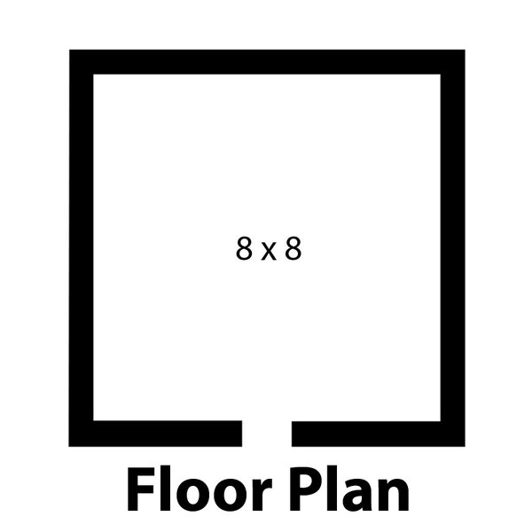 A floor plan for a Norlake Kold Locker walk-in freezer with text.