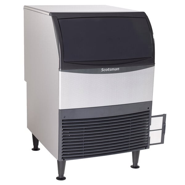 A Scotsman undercounter ice machine with a stainless steel top.