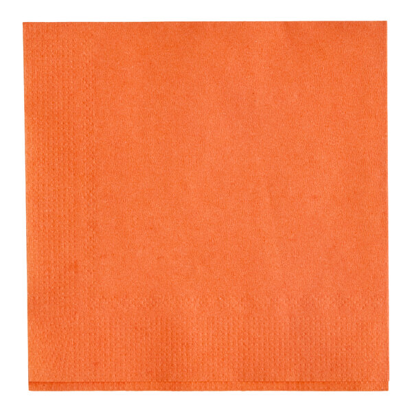 Choice Orange 2-Ply Beverage / Cocktail Napkin - 250/Pack