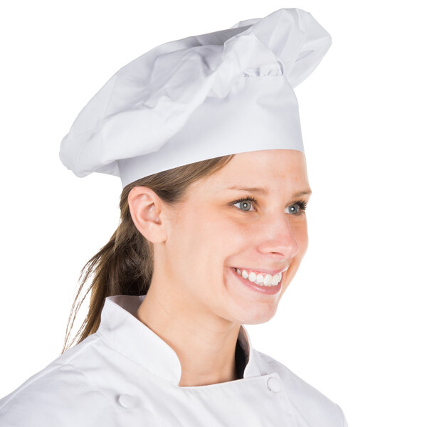 White Chef Beret Cap 