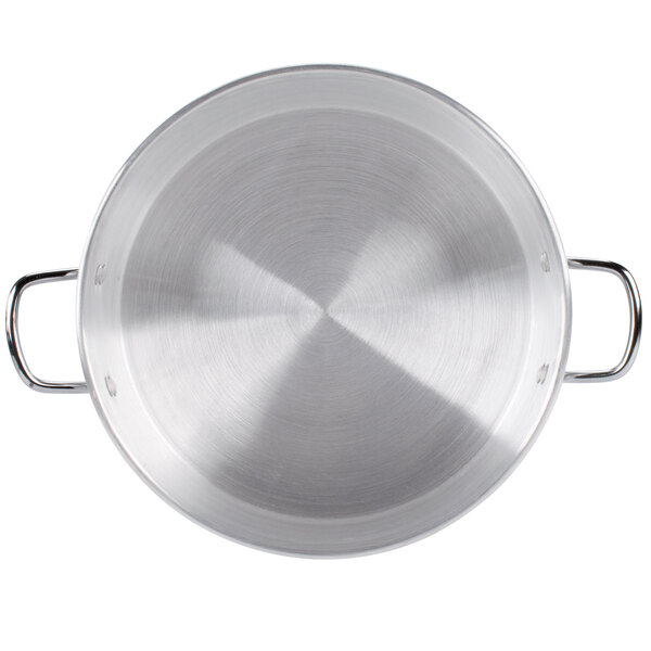 A Town aluminum steamer water pan with handles.