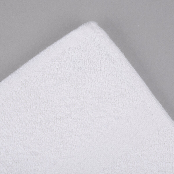 A close-up of a white towel.