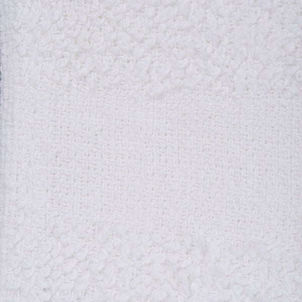 An Oxford white bath towel with a white border.
