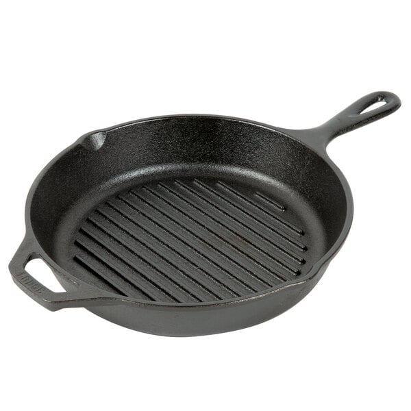NEW LODGE L8GP3 USA MADE 10 1/4" ROUND GRILL FRY PAN CAST IRON 6364624 