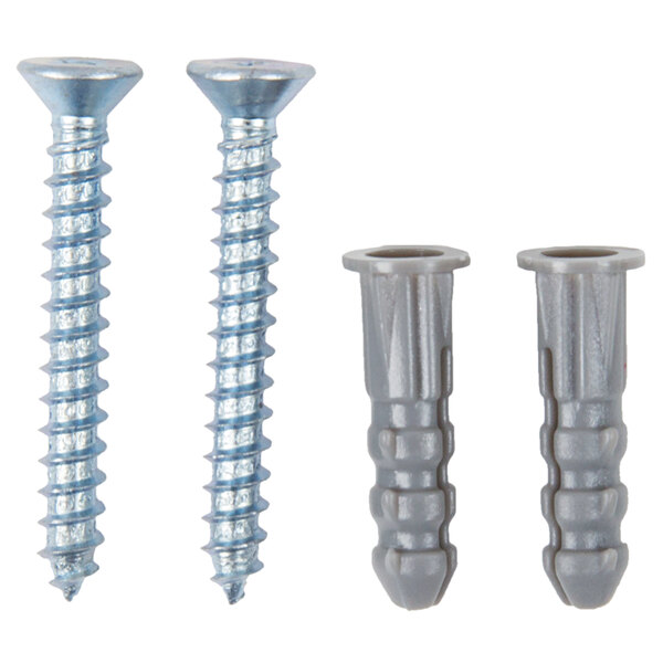 Two screws and two nuts attached to a grey Curtron Pest-Pro BL300 flying insect control light.