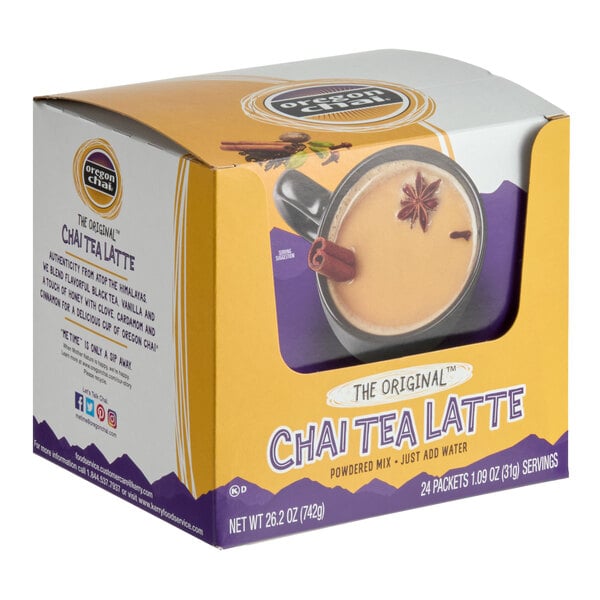 Oregon Chai Single-Serve Packets Original Chai Tea Latte Mix - 144/Case
