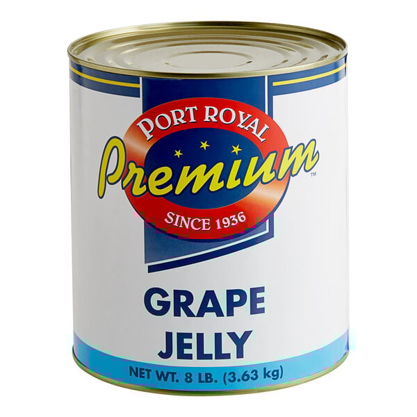 A #10 can of Port Porter premium grape jelly.