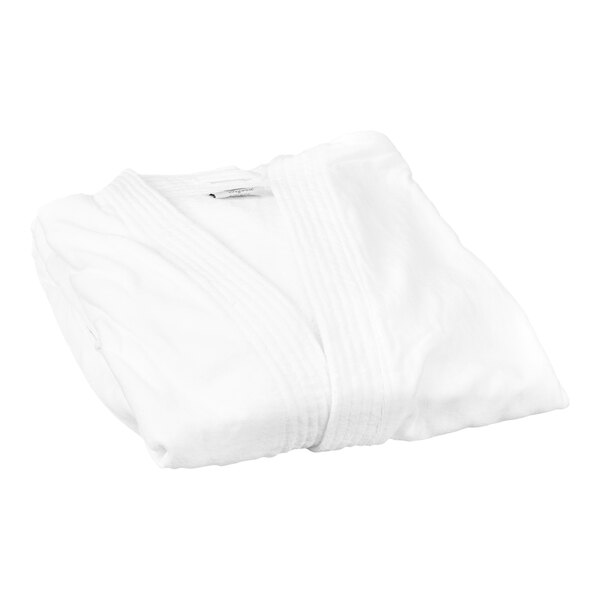 Oxford Velour Kimono Style Bath Robe - 12/Pack