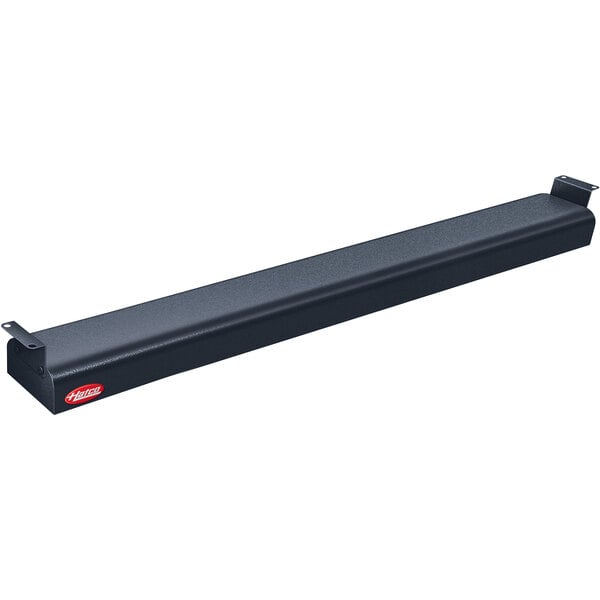 A black rectangular Hatco infrared warmer with a red toggle handle.