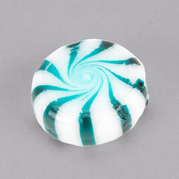 Customizable spearmint starlite candy with a green and white striped wrapper.