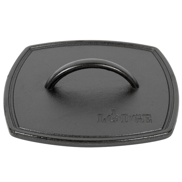 Lodge LFIP3 8 1/4" PreSeasoned Cast Iron Flat Grill Press