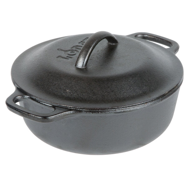 Lodge 2 qt. Cast Iron Dutch Oven L2SP3 - The Home Depot