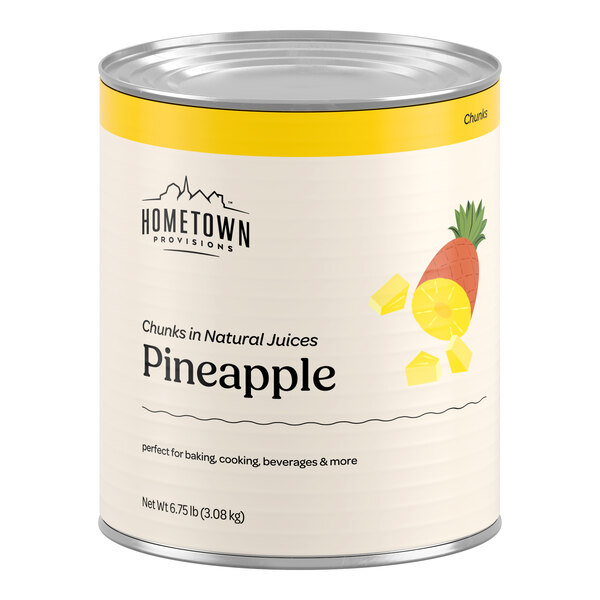 Hometown Provisions #10 Can Pineapple Chunks in Natural Juice - 6/Case