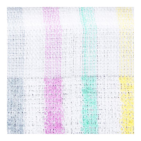 Chef Revival 15" x 26" Multi-Striped 100% Cotton Bar Towel - 12/Pack