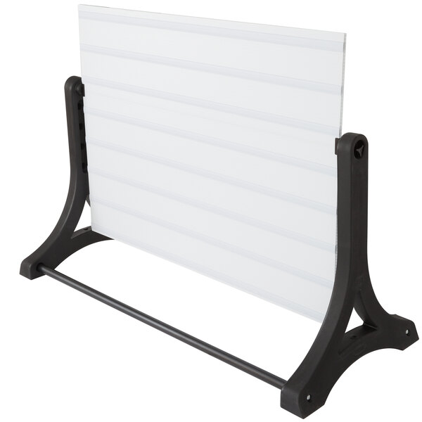 A white A-Frame roadside letterboard with a white and black stand.