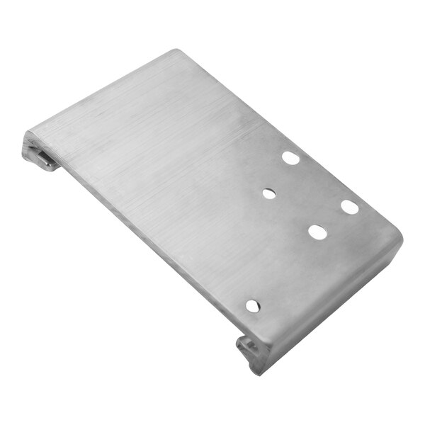 A metal Nemco guide plate with holes.
