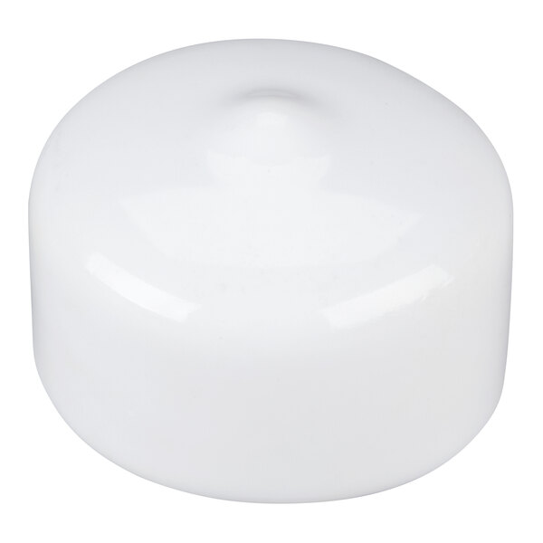 A white tube cap for Easy Cheese Blockers, designed for use with Nemco equipment.