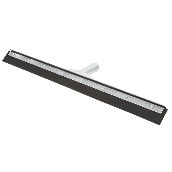 A close-up of an Unger AquaDozer Eco floor squeegee with a black and white plastic handle.