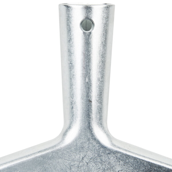 A close-up of the metal frame of an Unger AquaDozer floor squeegee.