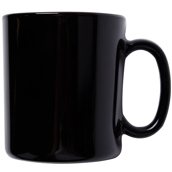 Arcoroc 10 5 Oz Black Fully Tempered Glass Mug By Arc Cardinal 12 Case