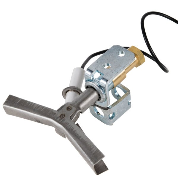 A metal device with a wire and a handle.