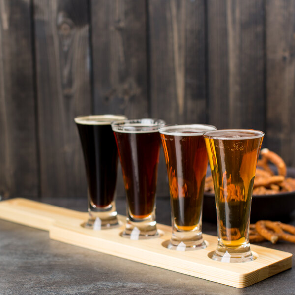 Libbey Craft Brews Beer Flight Set 4 Pilsner Gl With Natural Libbey Craft Brews Beer Flight Set 4 Pilsner Gl With Natural Wood Paddle