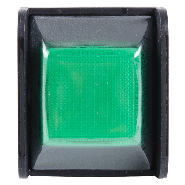 A green square button with a black frame.