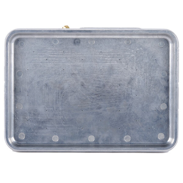 A metal Nemco heater plate assembly with holes.