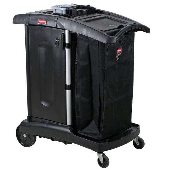 Rubbermaid FG9T7700BLA Executive Turndown Housekeeping Cart