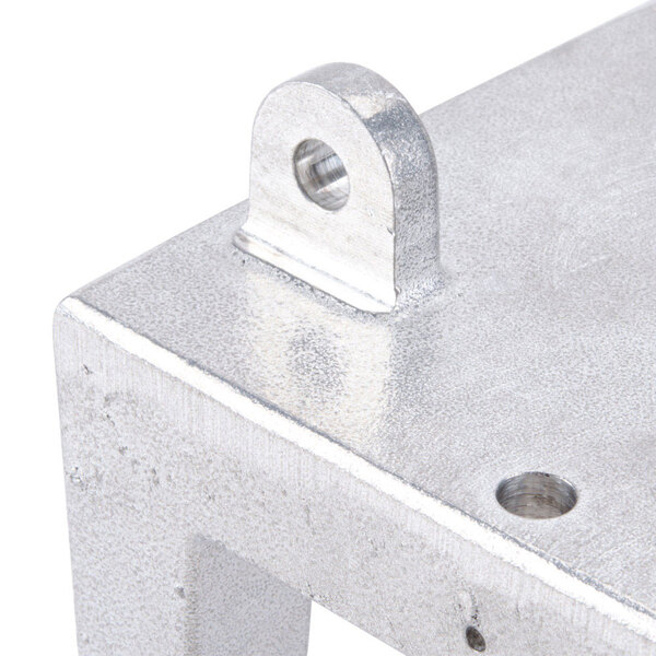 A metal bracket with holes.