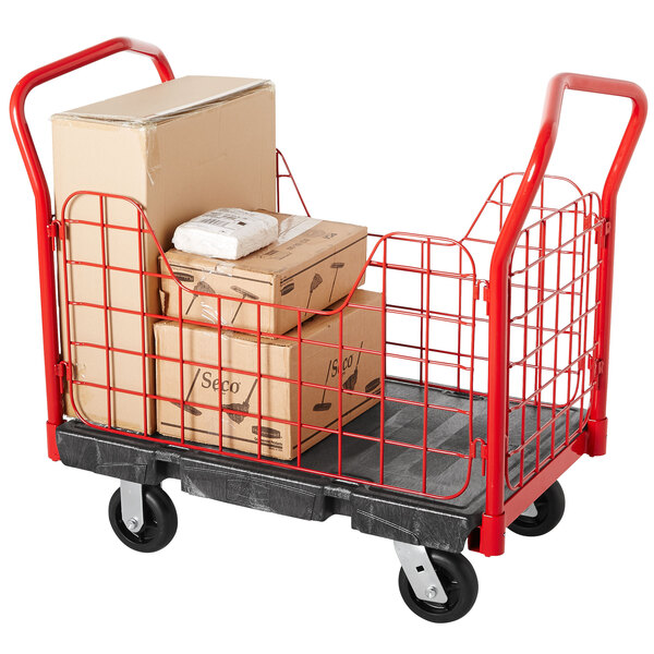 Rubbermaid FG448400BLA Side Panel Platform Truck 36" x 24"