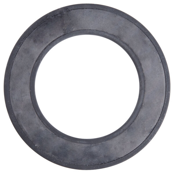 A black rubber ring with a white circle.