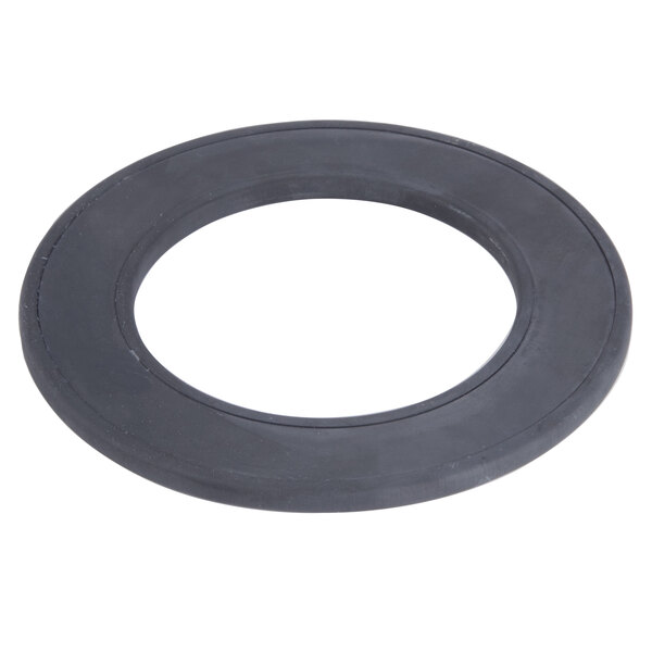 A black rubber ring with a white background.