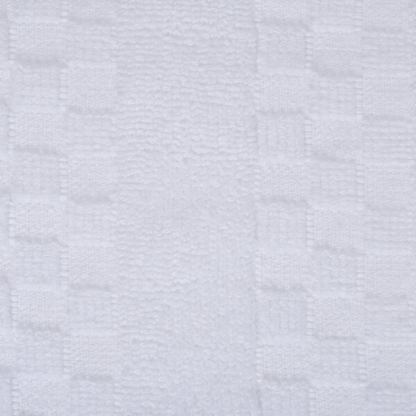 A white Oxford Viceroy terry bath towel with a checkered border.