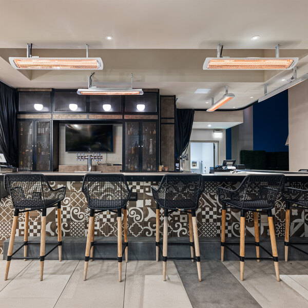 Bromic Heating BH0420013 White Tungsten Smart-Heat Electric Outdoor Patio Heater - 220/240V, 6000W