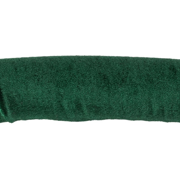 A green fabric tube with brass ends.