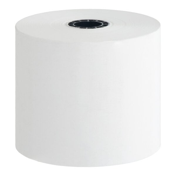 A roll of thermal cash register or calculator paper.