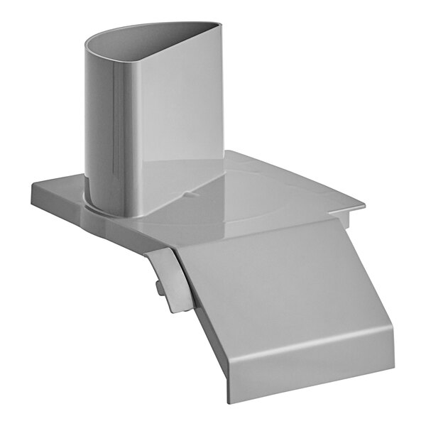 A grey plastic feed lead assembly for a Robot Coupe commercial food processor.