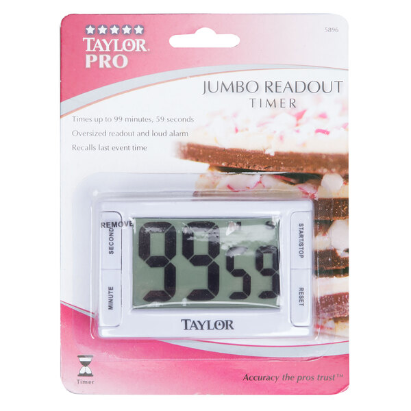 Taylor 5896 Extra Large Display Digital 100 Minute Kitchen Timer