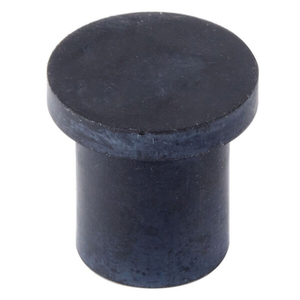 A black round object with a round cap, a black circle with a white background.