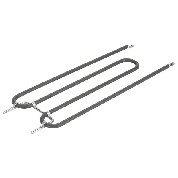 A pair of metal heaters with two wires for a Waring conveyor toaster.