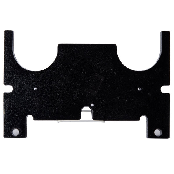 A black plastic Waring weight plate with holes.