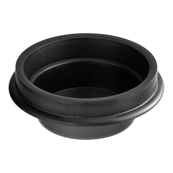 A black plastic ring with a handle.