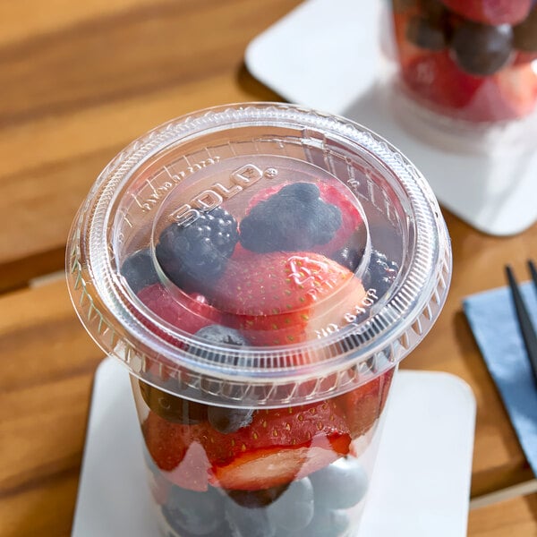 Solo 640TP Clear Plastic Non-Vented Lid - 2,500/Case