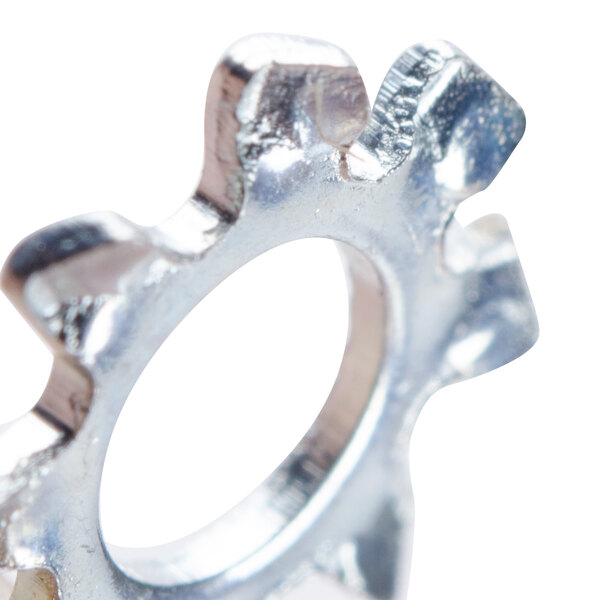 A close-up of a Waring lock washer.