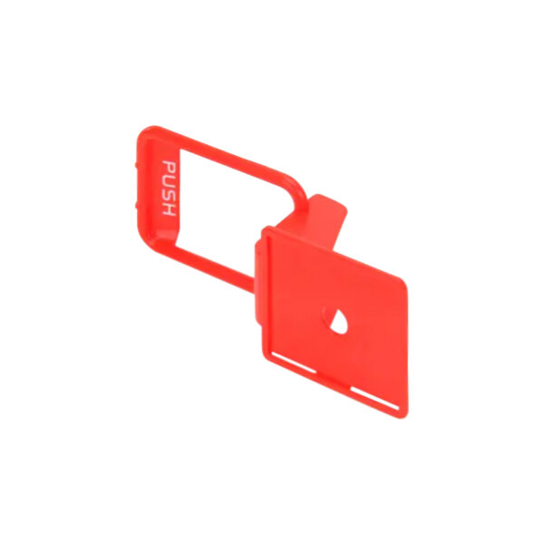 A red plastic push handle for a Grindmaster-Cecilware gravity faucet.