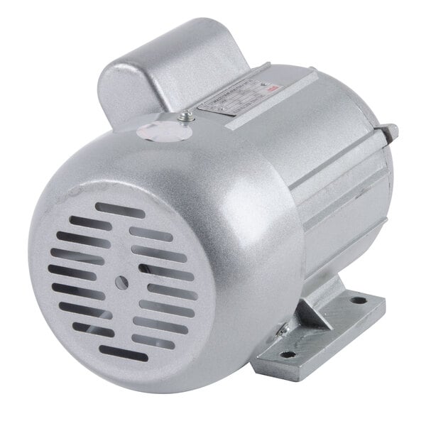A close-up of the silver ARY Vacmaster oil pump motor.